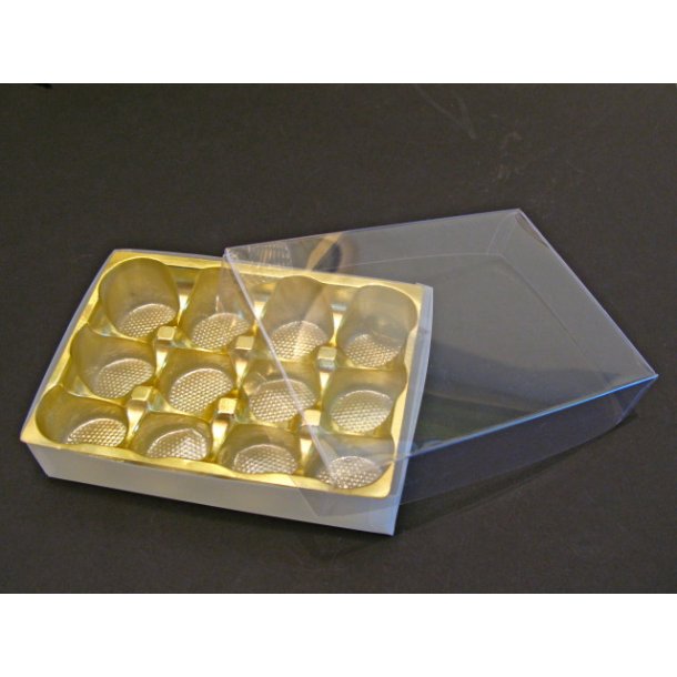 føle gentage Fugtig Æsker med guldindsats til fyldte chokolader eller lignende - Emballage til  chokolade - KageButikken Aps