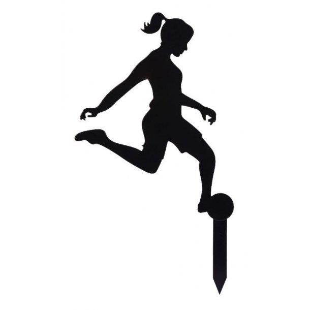 Silhuette topfigur - Kvinde/pige der spiller fodbold