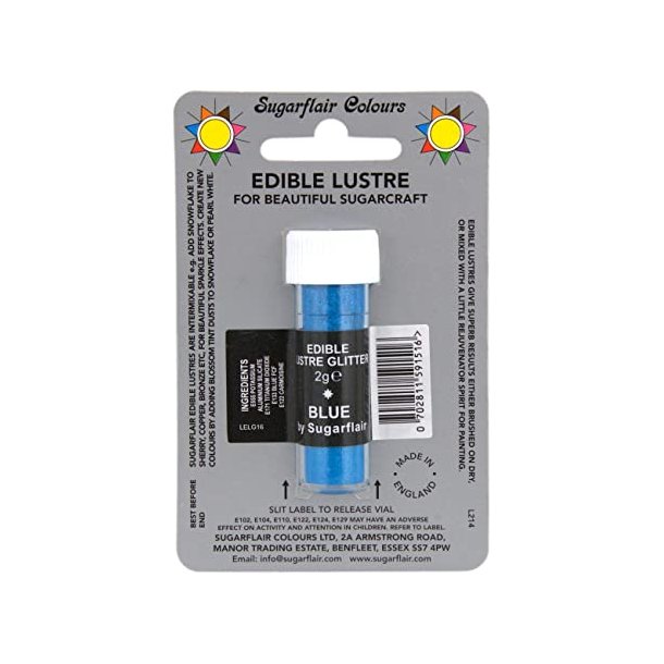Blue Edible Lustre Glitter 2g